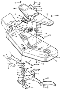 Mower Deck Diagram and Parts List for 62542C (K00000001-K99999999)(1991) Lawn Boy Lawn Tractor